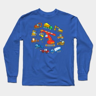 Construction Vehicles Long Sleeve T-Shirt